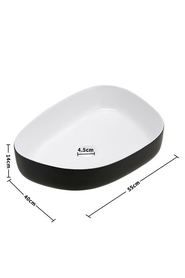 Living and Home Irregular Ceramic Countertop Basin