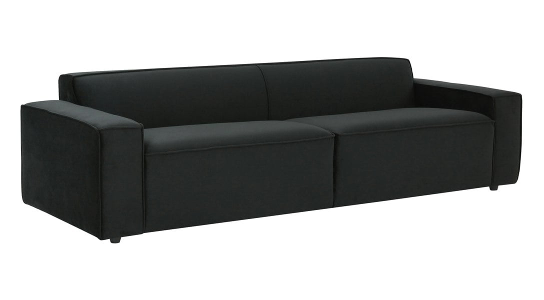 Furniture Edit Olafur Black Velvet Sofa