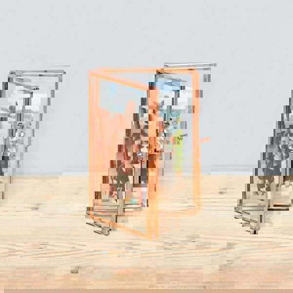 Paper High Recycled Glass Folded Double Photo Frame