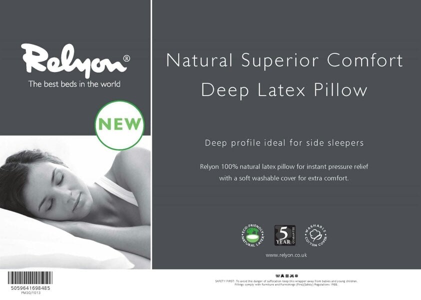Relyon Superior Comfort Latex Pillow - Deep