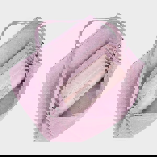 Assots London 'TINA' Lilac Purple Suede Real Leather Unlined Slouchy Shopper Tote Bag