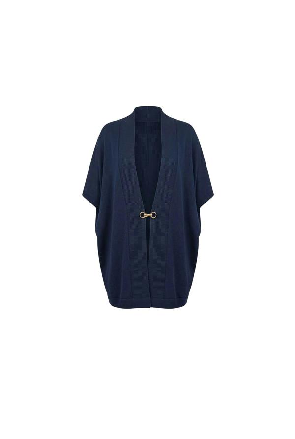 James Lakeland Relaxed Clasp Front Cover-Up - Navy