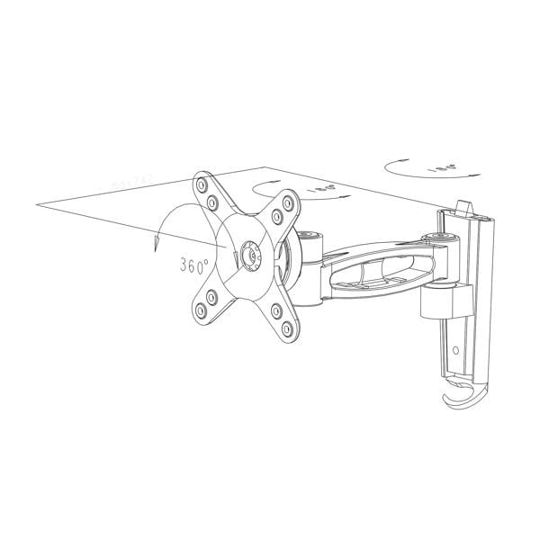 Cello LO26 Full Motion TV Wall Bracket 10"–43" with Tilt, Swivel & Rotation