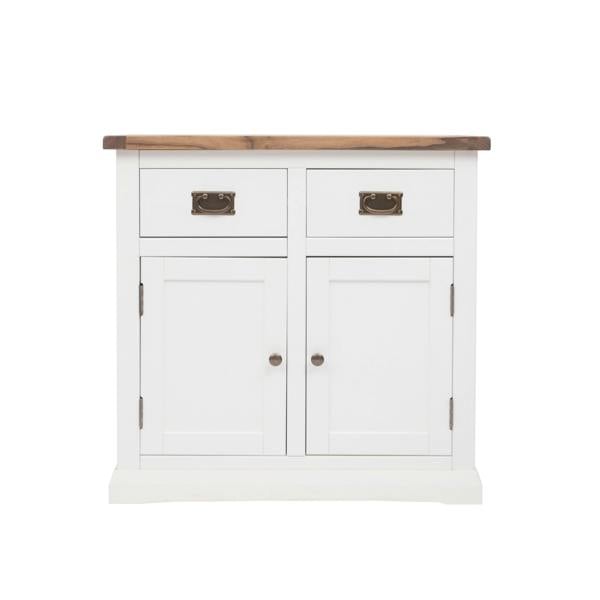 Cosenza Off White 2 Drawer 2 Door Sideboard Chrome Cup Handle