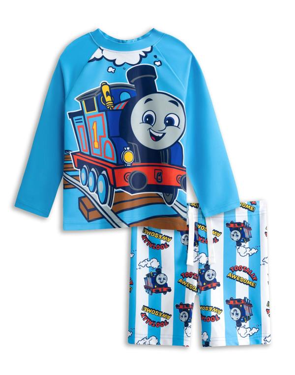 Vanilla Underground Thomas and Friends Boys Blue Tootally Awesome 2 Piece Swim Set