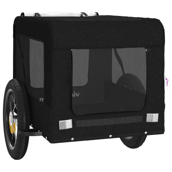 Berkfield Dog Bike Trailer Black Oxford Fabric&Iron