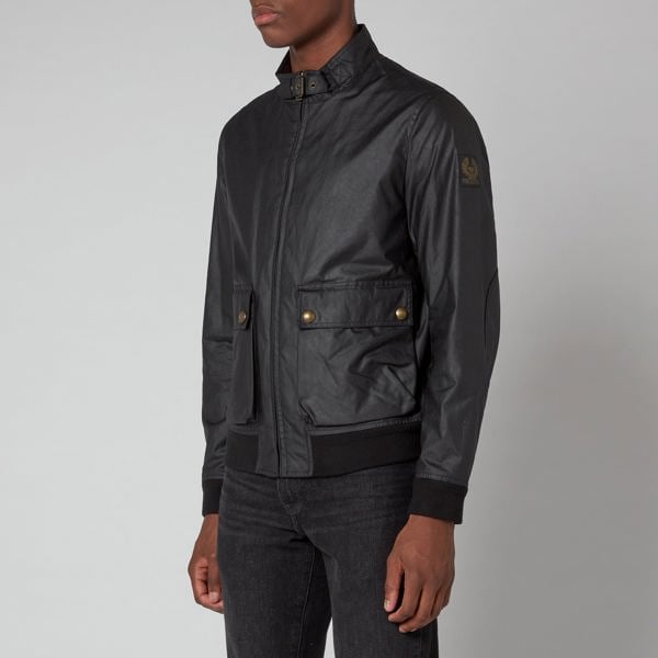 Belstaff Scouter Men's Thin Waxed Jacket - Black (Medium)