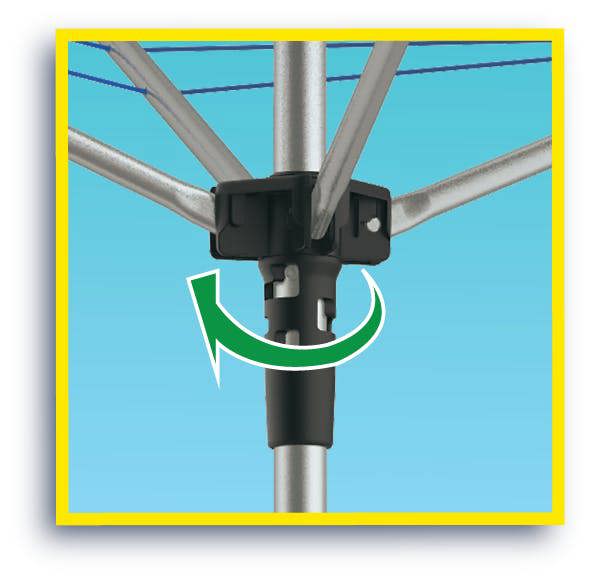 Hills Airdry 4 Arm Garden Rotary Clothes Dryer With Ground Socket - 40 Meter Washing Line
