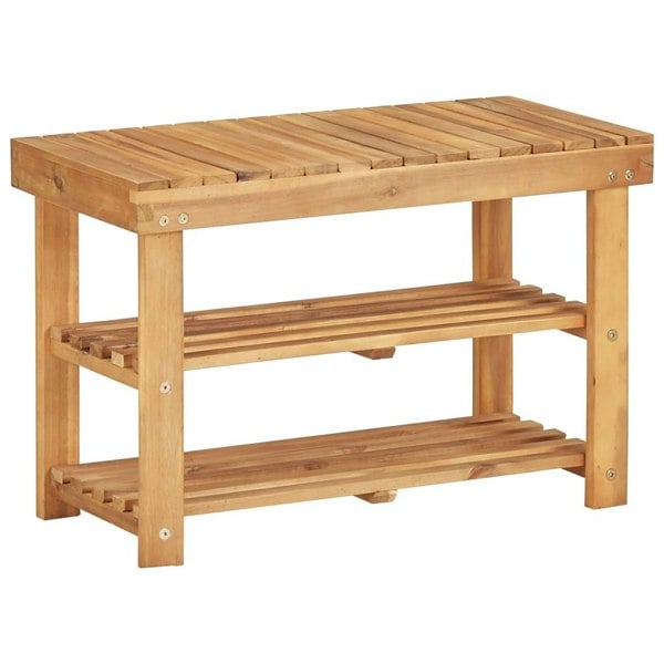 Berkfield Shoe Rack 70x32x46 cm Solid Acacia Wood
