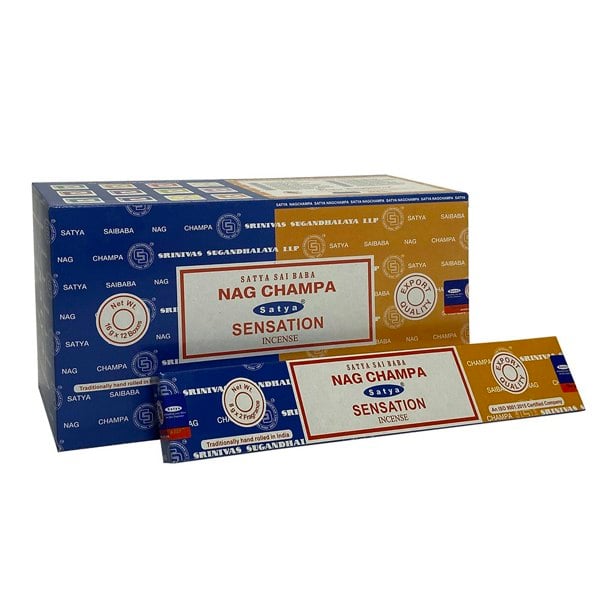 Serano Set of 12 Packets of Combo Satya Incense - Nag Champa Sensation