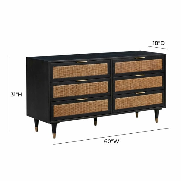 Furniture Edit Sierra Noir 6 Chest Of Drawers Dresser