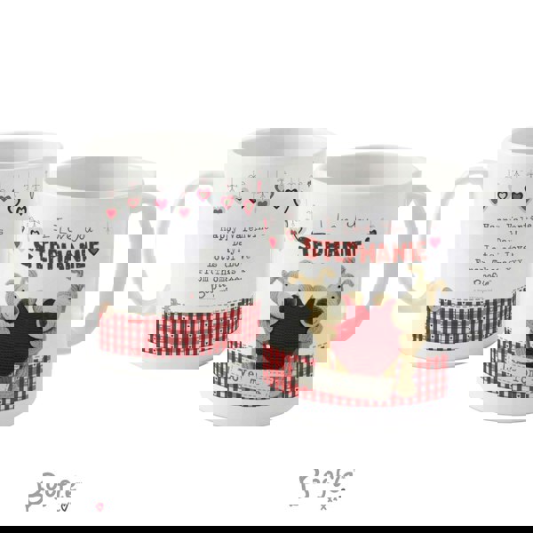 Personalised Memento Company Personalised Boofle Shared Heart Mug