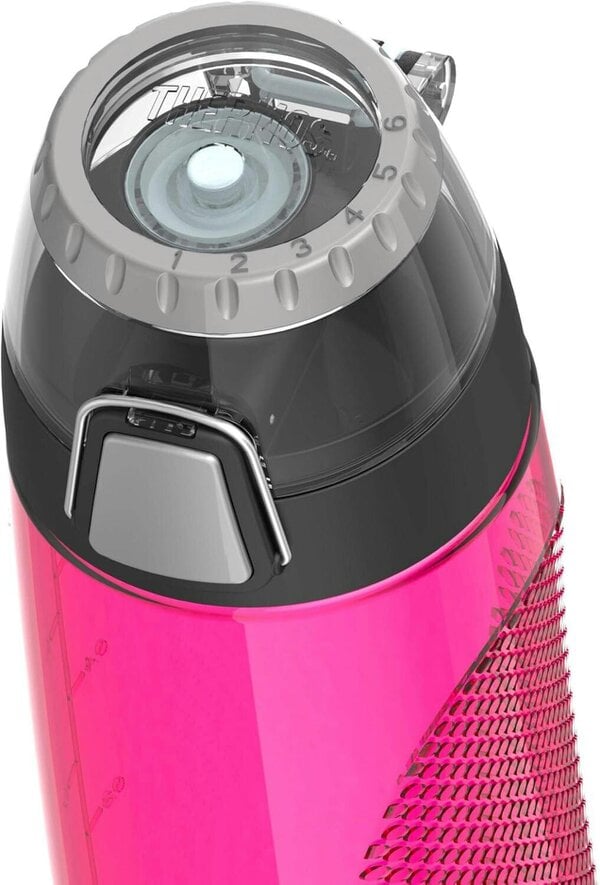 Thermos Tritan Hydration Water Bottle with Intake Meter Pink 710ml