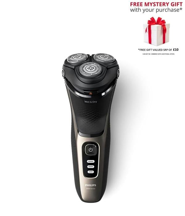 Philips S3242/12 Shaver 3000 Series Wet & Dry Electric Shaver - Free Gift RRP £10