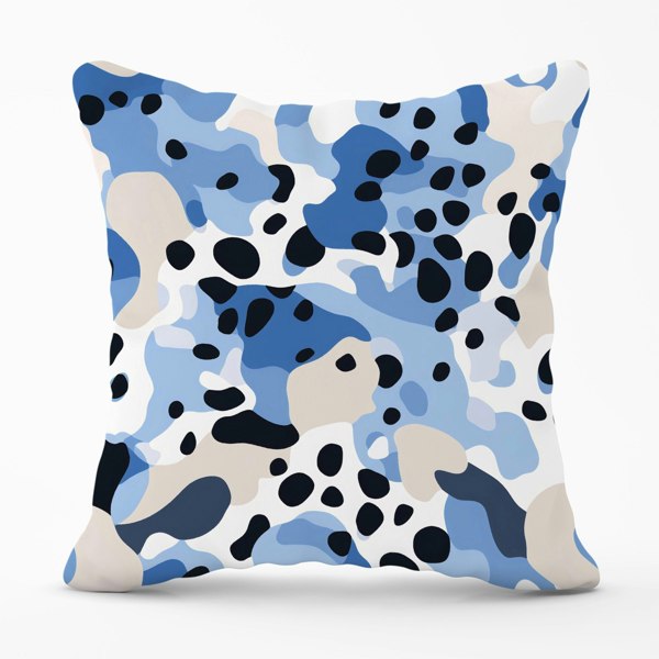 Warren Reed Blue Camouflage Pattern Cushions