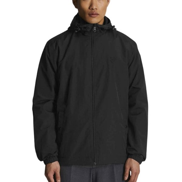 Lyle & Scott Tonal Eagle Zip Through Hooded Jet Gunmetal Softshell Jacket