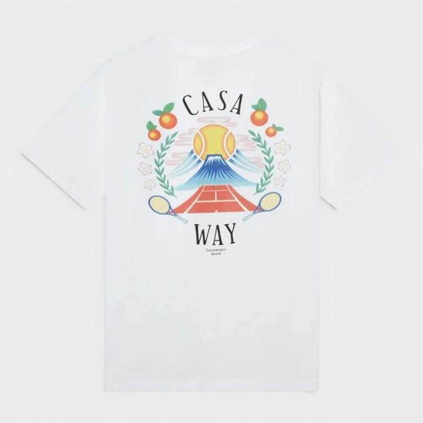 Casablanca Casa Way Mountain Printed T-Shirt White