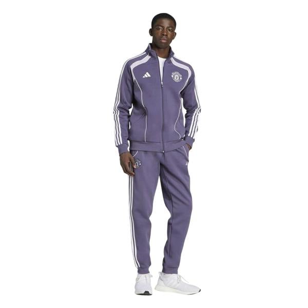Adidas Mens Manchester United FC Double Knit Tracksuit Bottoms - Purple - 
