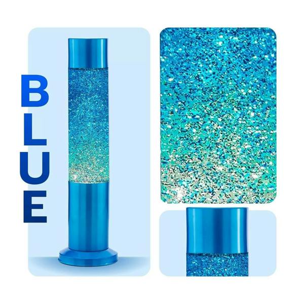 Nova Glitter Lamp Blue w/Silver Glitter