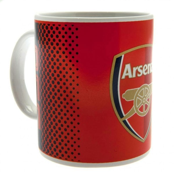 Arsenal FC Fade Design Ceramic Mug In Acetate Box - Red/White/Navy