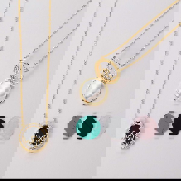 Loves Frequency™ Sterling Silver Heartbeat Locket With Multiple Gem-stones image 3