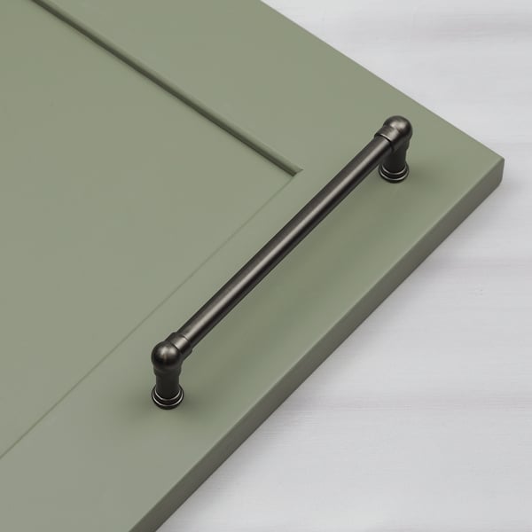 Handle & Home Brushed Grey Industrial Pipe Style Cabinet D Bar Handles