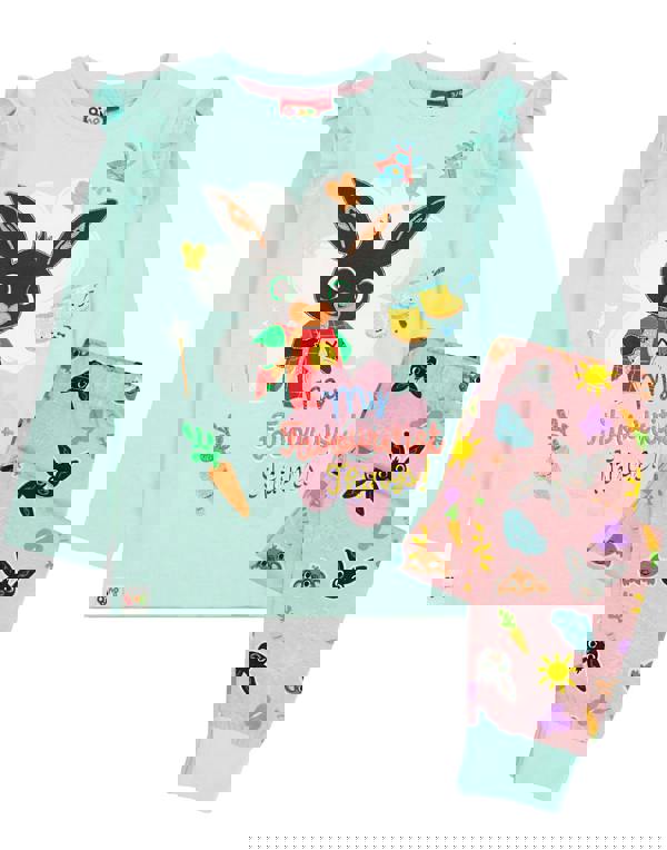 Bing Bunny Girls Green Long Sleeve Long Leg Pyjama Set [dis]