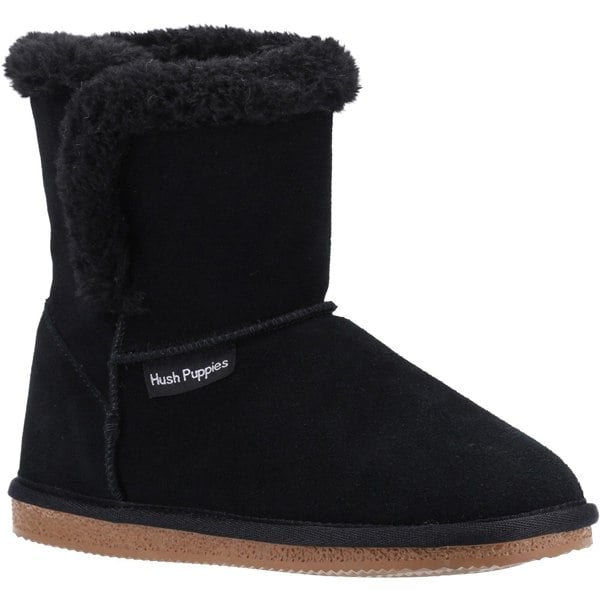 Hush Puppies Womens/Ladies Ashleigh Suede Slipper Boots - Black