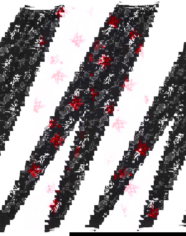 WWE Boys Grey Wrestlers Photographic Print Short Sleeve Long Leg Pyjama Set