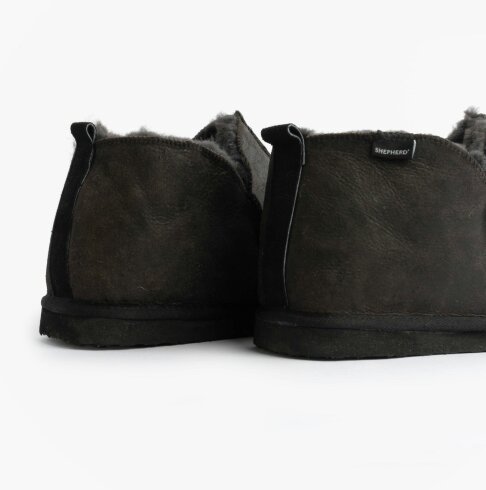Shepherd ANTON Mens Slippers Matt Black