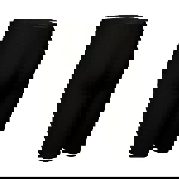 Black boys team solid swim jammer with ribbed waistband pockets