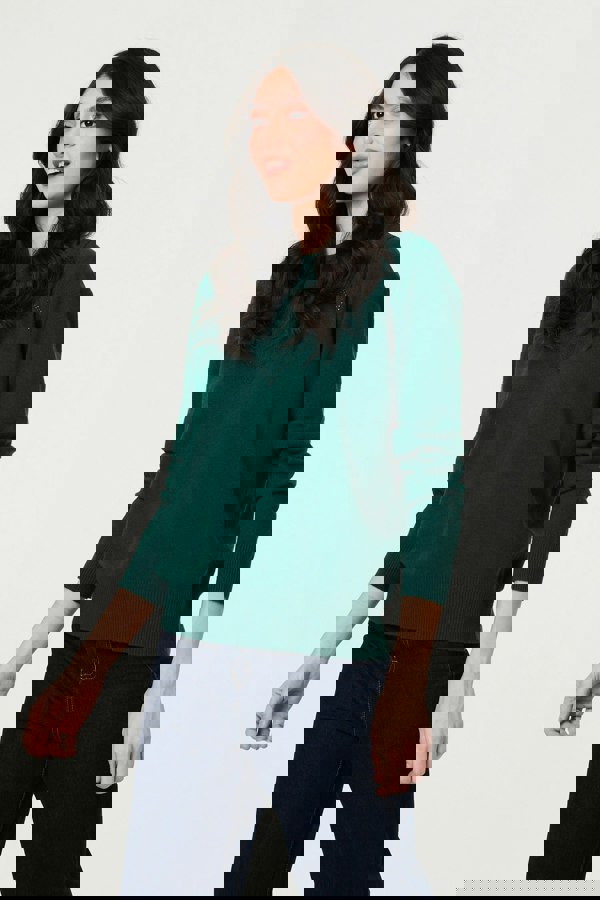 Green | Textured Knit Slim Fit Jumper
