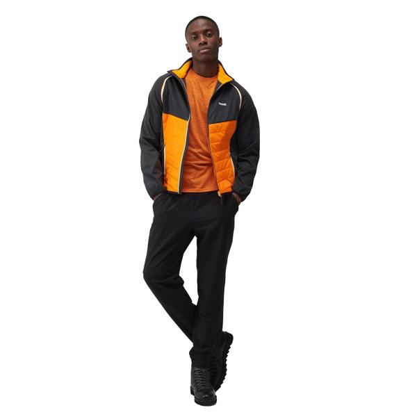 Regatta Mens Steren Hybrid Soft Shell Jacket - Orange Pepper/Ash - 