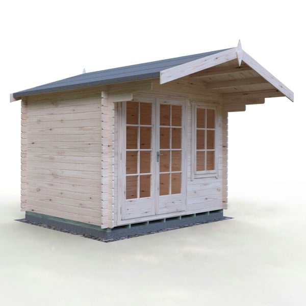 Shire Glenmore 10Gx8 Log Cabin 28mm interlock cladding - Best Shed