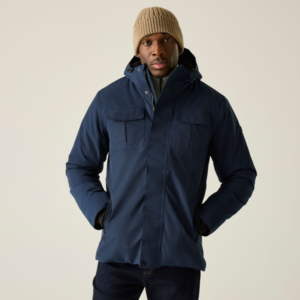 Regatta Mens Eamont Insulated Waterproof Jacket - Navy/Black