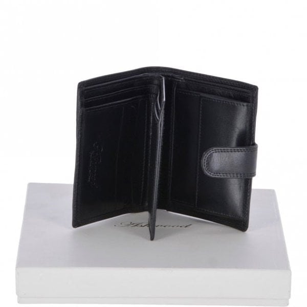 Vegetable Tanned Flip Side 6 card ID & Coins Dual Bill fold Tab Leather Wallet 1246-VT
