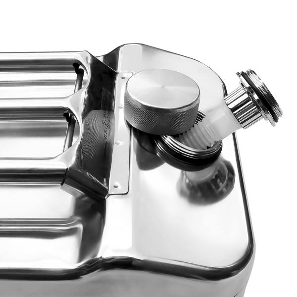 WINCHMAX Jerry Can 20ltr Stainless Steel. Fuel, Petrol, Diesel, Water. Compact Pattern.