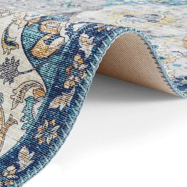 Kashmir Ghom in Oriental-Optic Blue