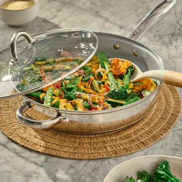 Cooks Professional 30cm Stainless Steel Long Handled Sauté Pan