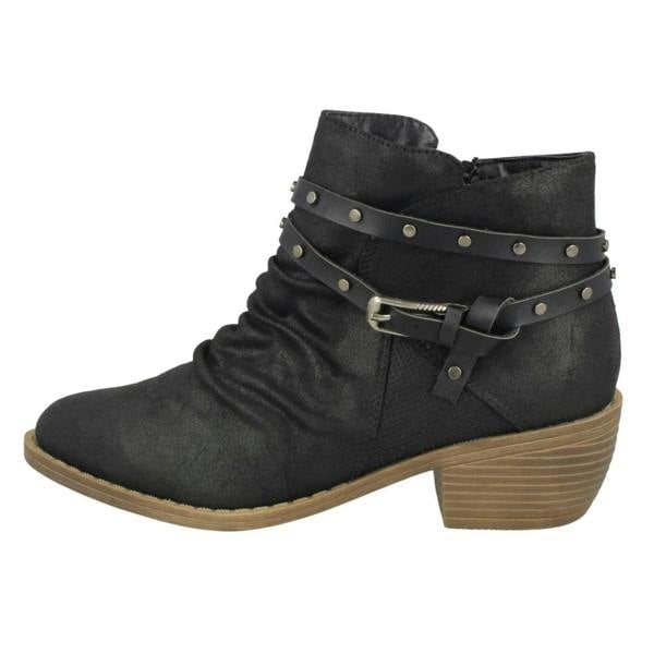 Down to Earth Ladies Down To Earth Rouched Ankle Boots F50948