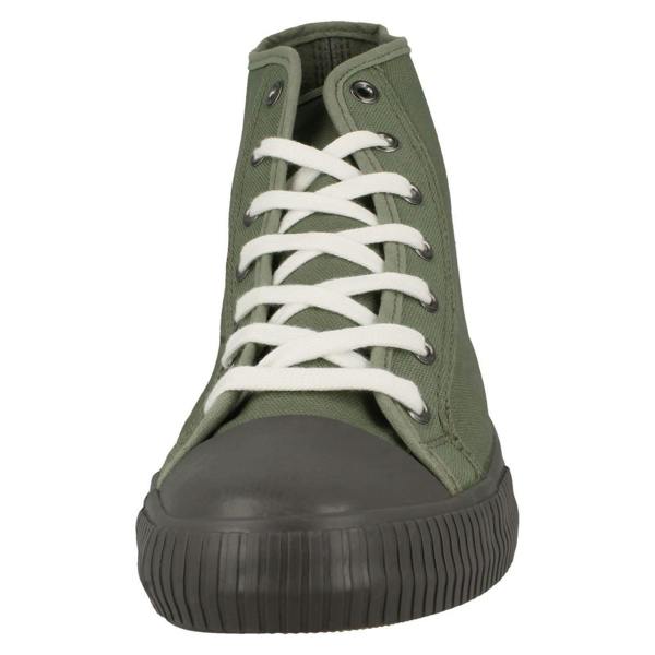 Spot On Mens Spot On Lace Up Hi Top Canvas Shoes A3076