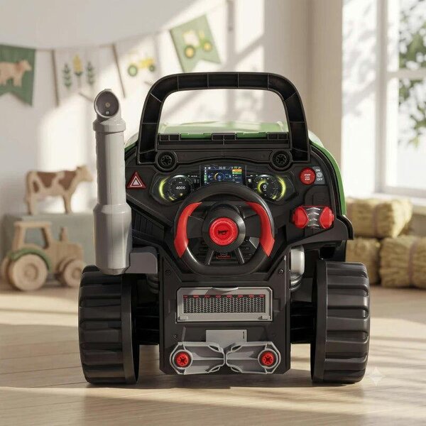 Bobobiy Kids Truck Engine Toy, Toy Steering Wheel with Spray, Lights and Sounds, Educational Gifts for 3-6 Years, Green