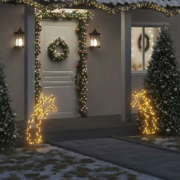 Berkfield Christmas Light Decoration with Spikes Meteor 115 LEDs 89 cm