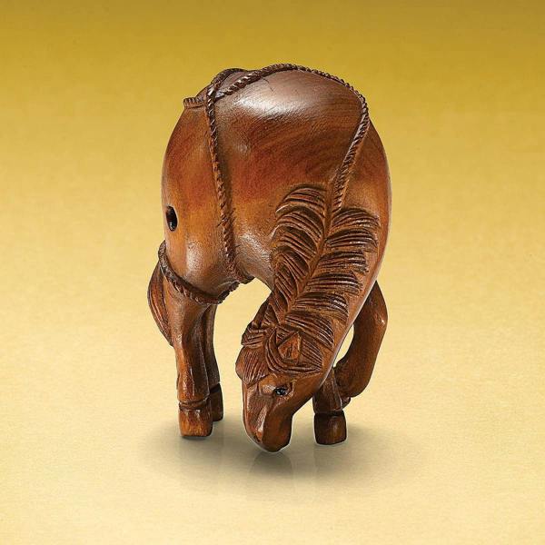 Museum Selection Grazing Horse Netsuke - Home Decor