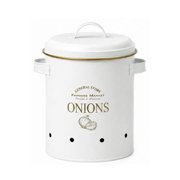 Maison des Cadeaux Vintage Farmhouse 3-Piece Potato, Onion & Garlic Storage Bin Set