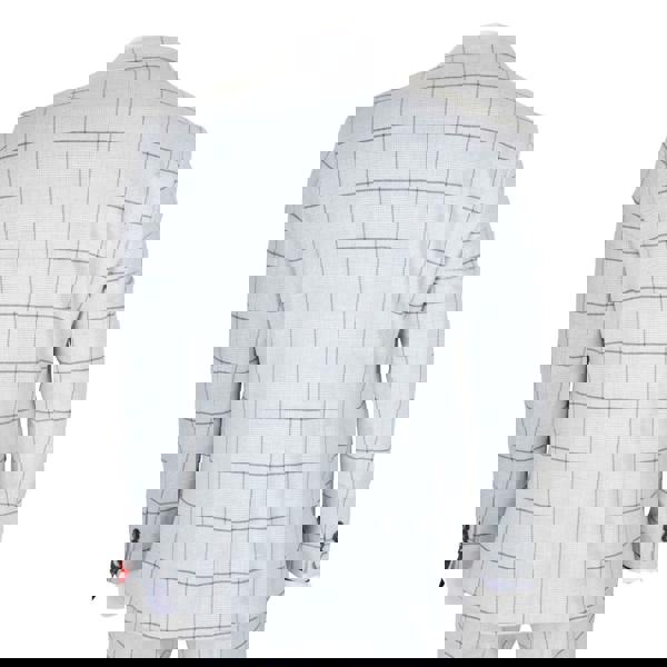 TruClothing TP-33 - Men's 3 Piece Tailored Fit Grey Plaid Check Suit