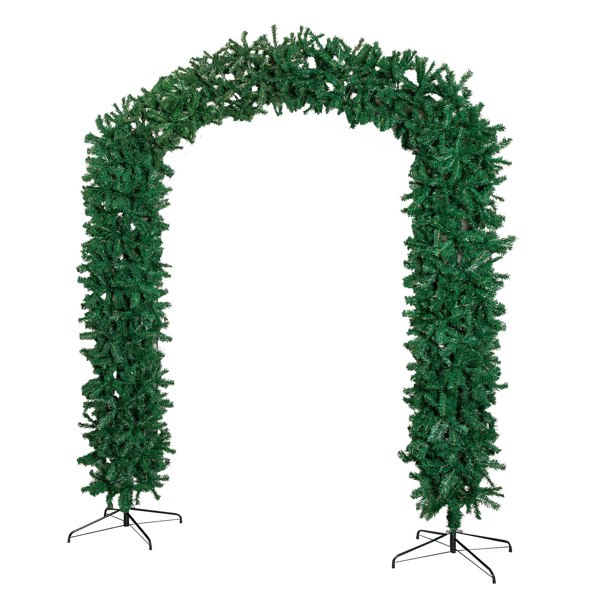 Samuel Alexander 8ft (2.55m) Samuel Alexander Double Door Plain Green Christmas Tree Arch with 2000 Tips