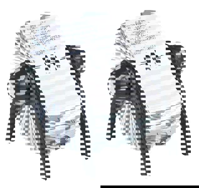 Durable TELINDEX Rotary Address Card Holder File | 500 Cards & A-Z Index | Black