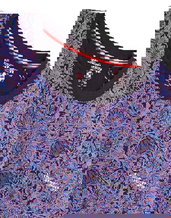 Lambretta Mens All Over Paisley Branded Retro Casual T-Shirt