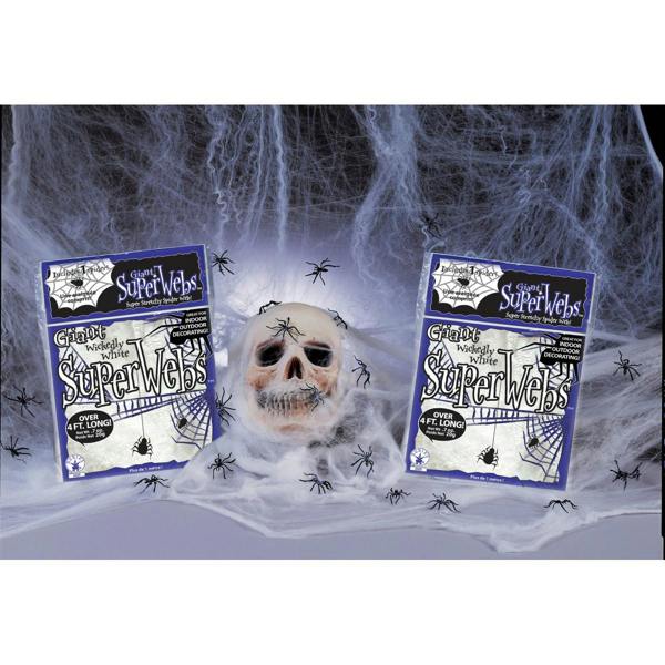 Bristol Novelty Spider Web Halloween Decoration - White - 